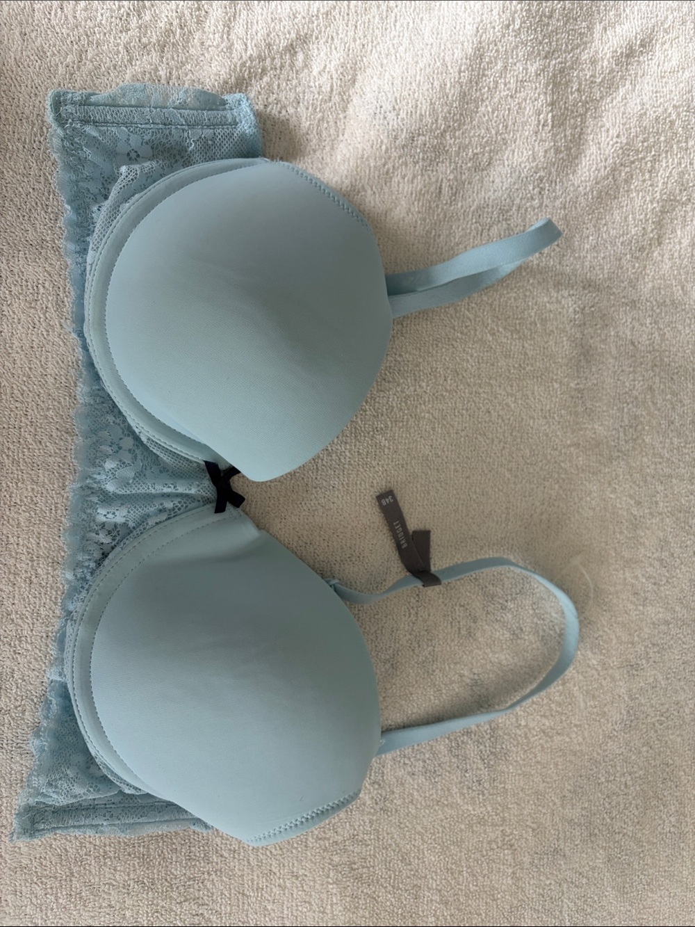 aerie Light Blue Lace-Back Padded T-Shirt Bra